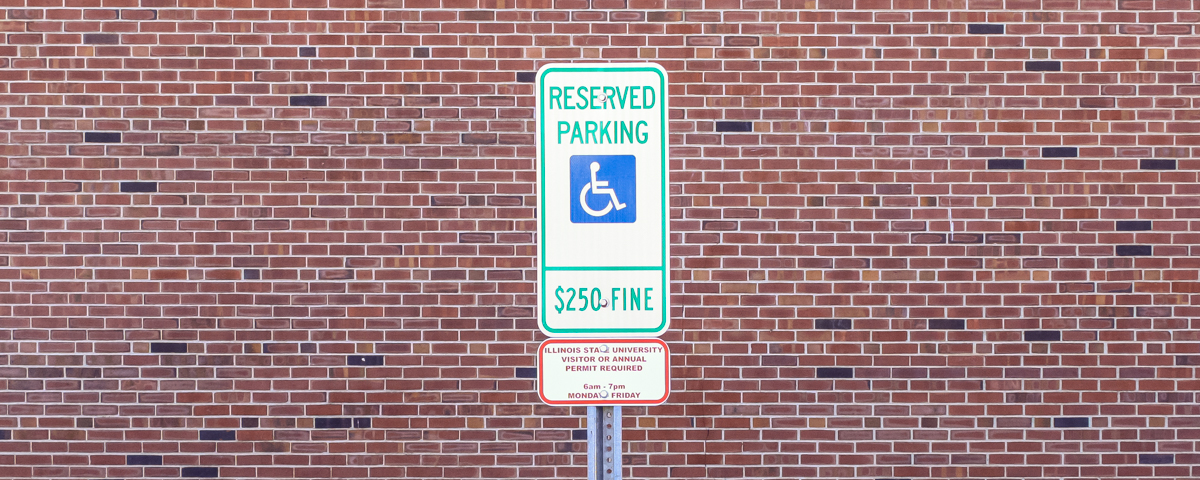 Photo of Accessible parking sign.