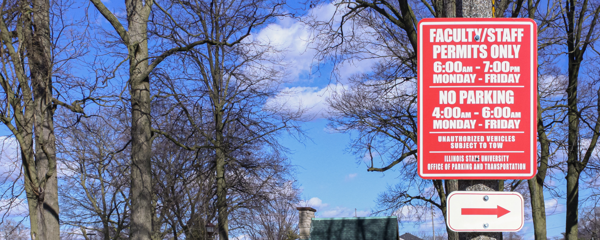 Photo of Red Faculty/Staff sign.